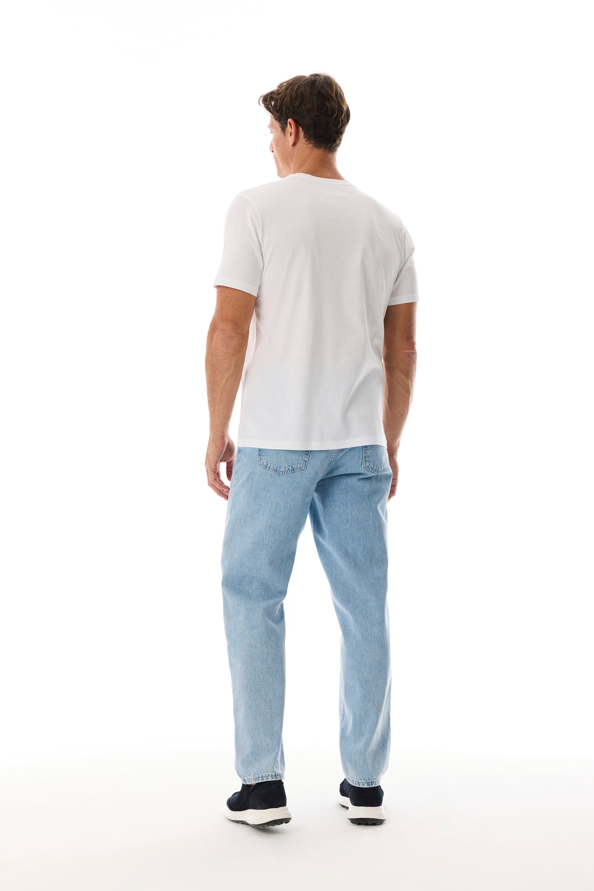 BASKILI BİSİKLET YAKA KISA KOLLU T-SHIRT