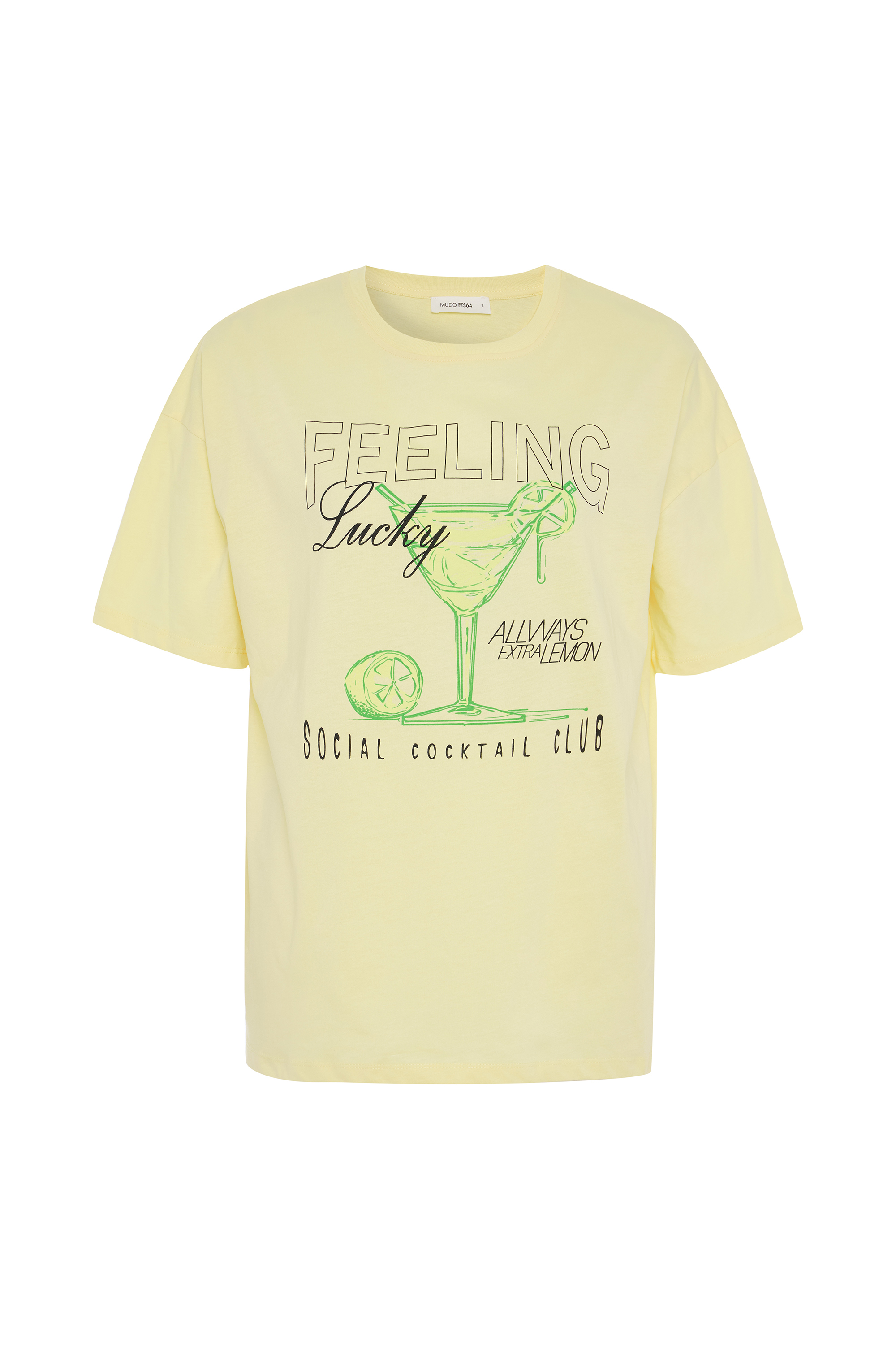 BASKILI BİSİKLET YAKA OVERSIZE T-SHIRT