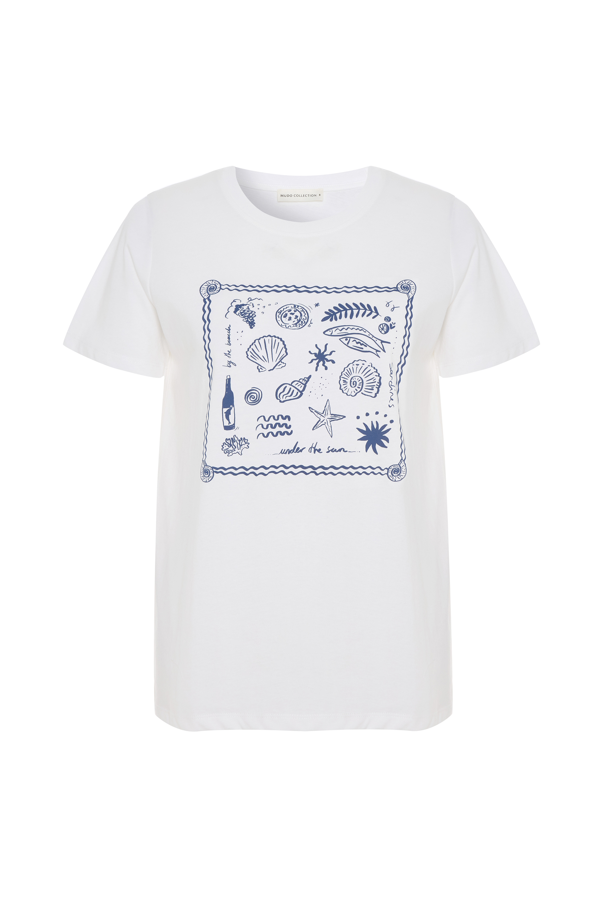 BASKILI BİSİKLET YAKA T-SHIRT