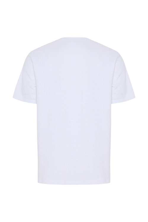  BİSİKLET YAKA KISA KOLLU ÖRME T-SHIRT