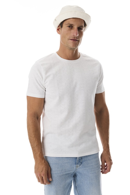  BİSİKLET YAKA KISA KOLLU ÖRME T-SHIRT