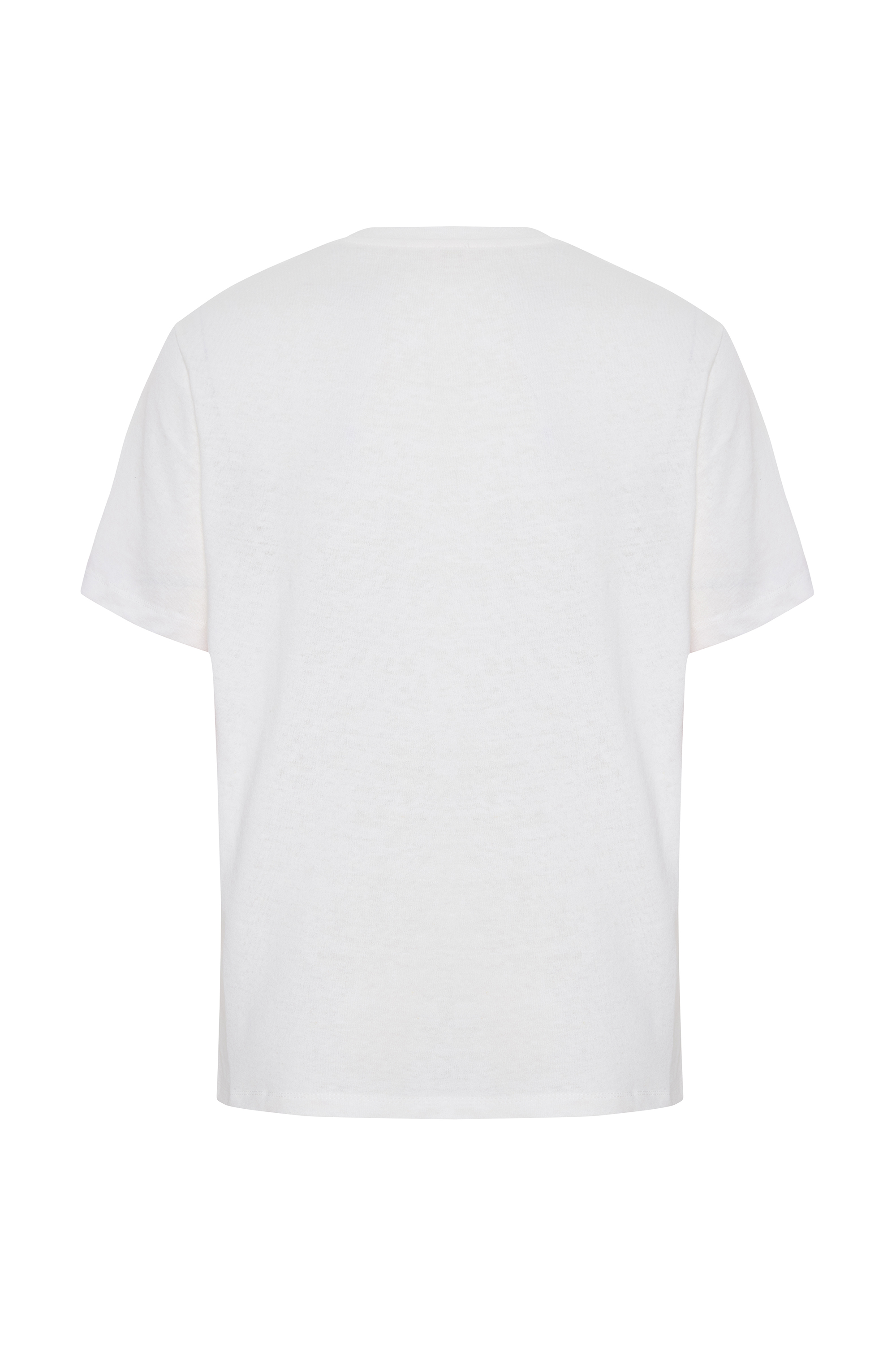 KETEN KARIŞIMLI BİSİKLET YAKA T-SHIRT