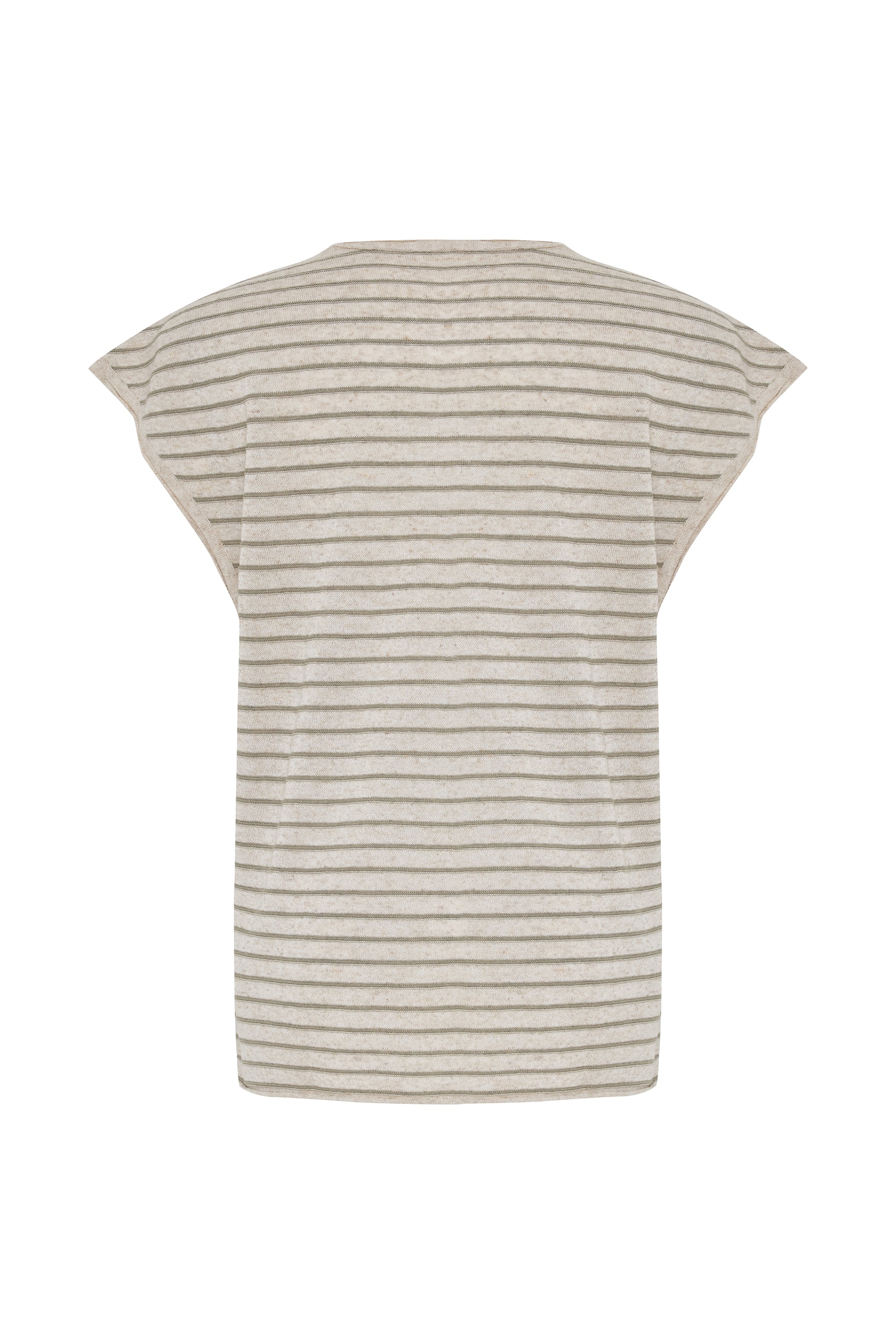 ÇİZGİLİ LOOSE FIT BİSİKLET YAKA DÜŞÜK KOL BLUZ