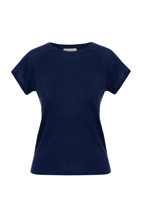  BİSİKLET YAKA LİYOSEL T-SHIRT