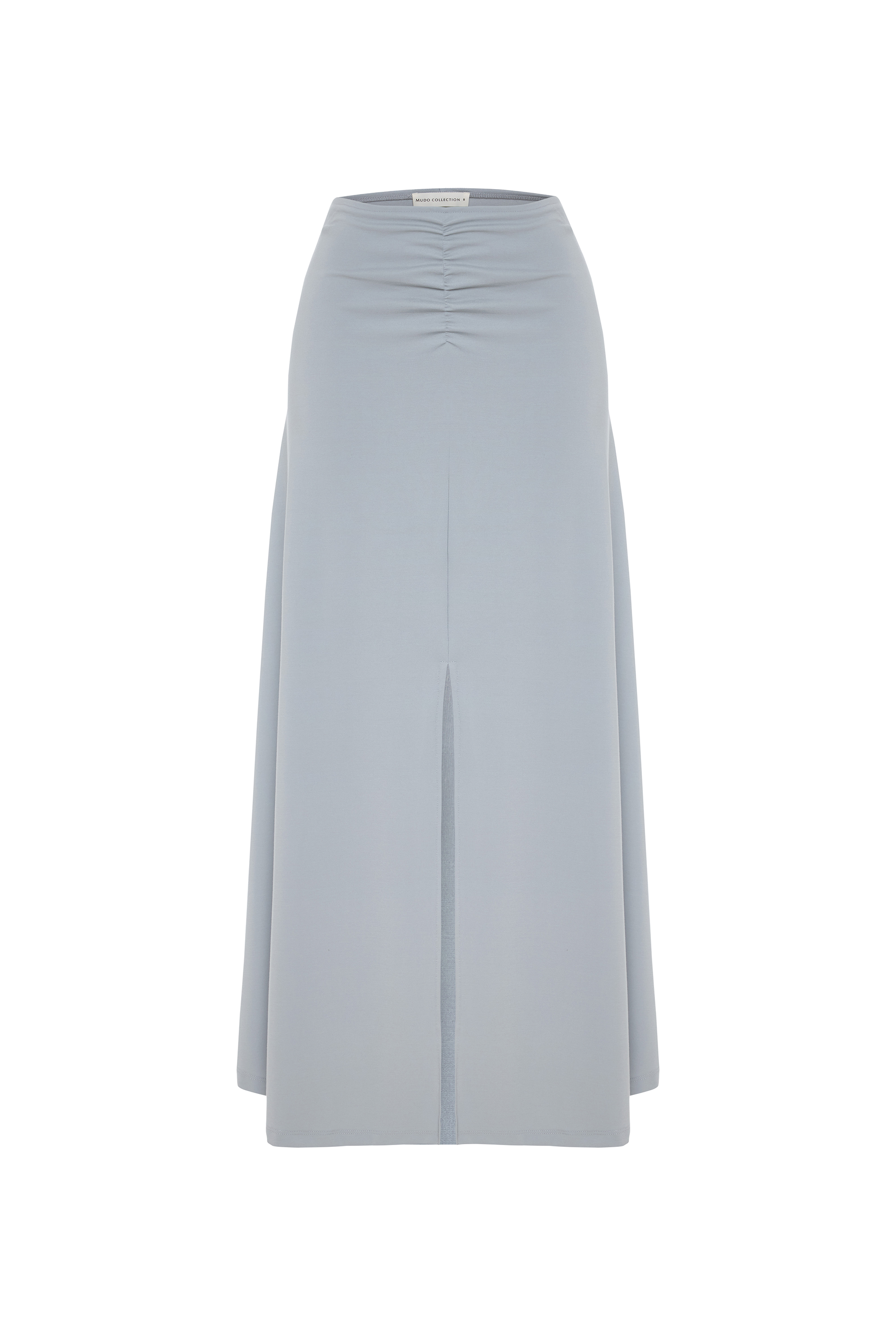 DİKİŞ DETAYLI YIRTMAÇLI UZUN ETEK