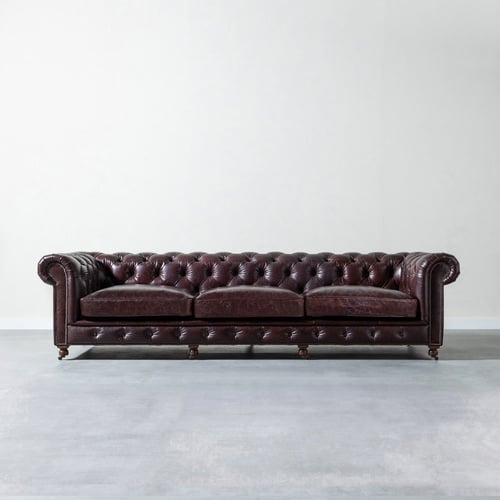  KENSINGTON DÖRTLÜ DERİ CHESTER KOLTUK BIKER TAN