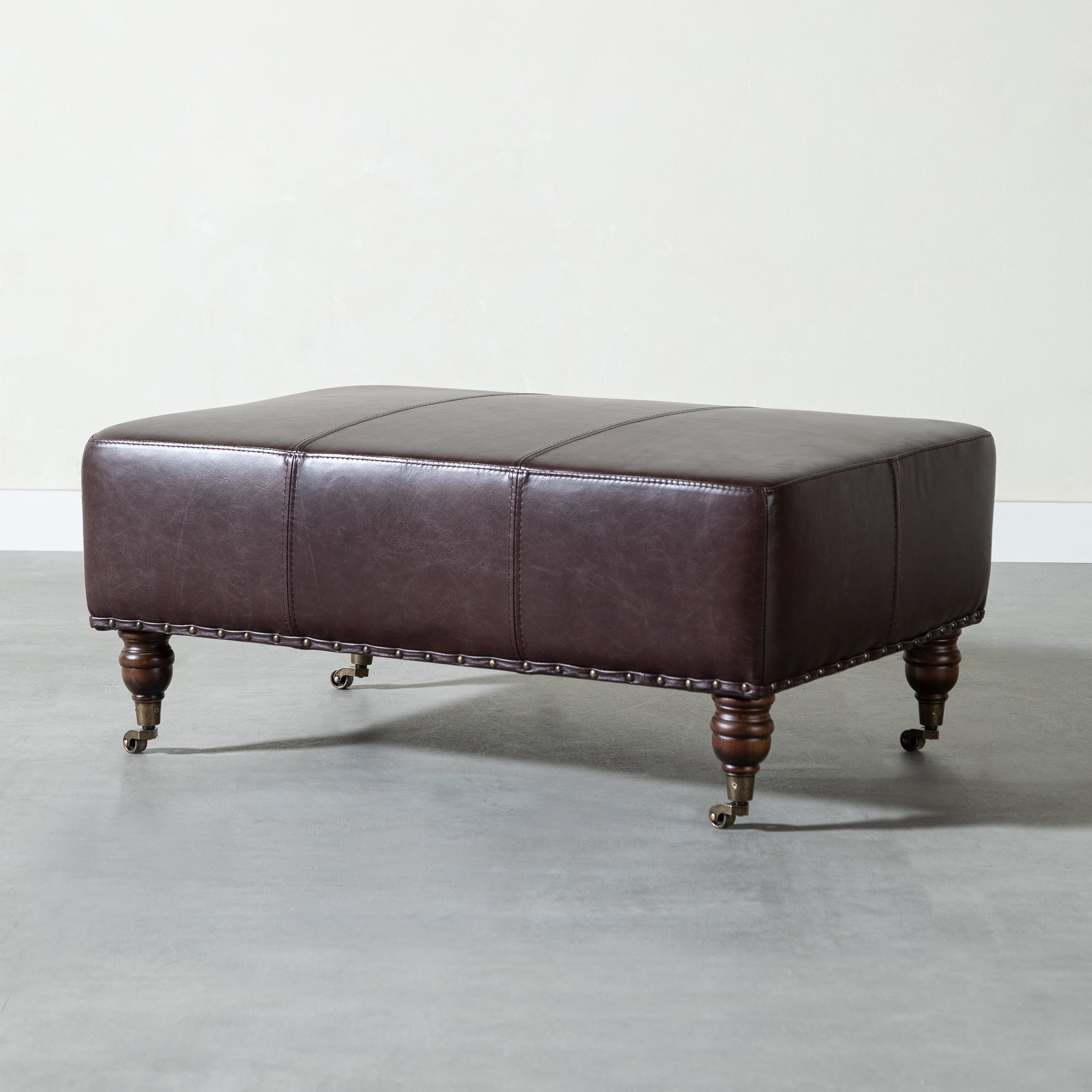 BALMORAL DERİ PUF BIKER TAN