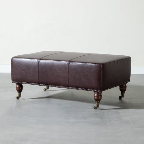 BALMORAL DERİ PUF BIKER TAN