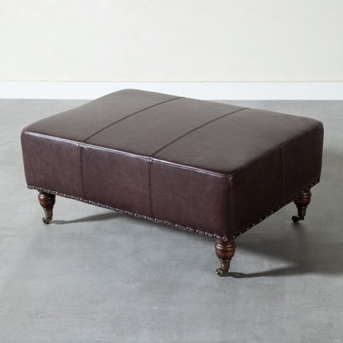 BALMORAL DERİ PUF BIKER TAN