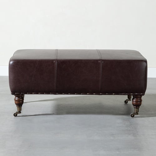 BALMORAL DERİ PUF BIKER TAN