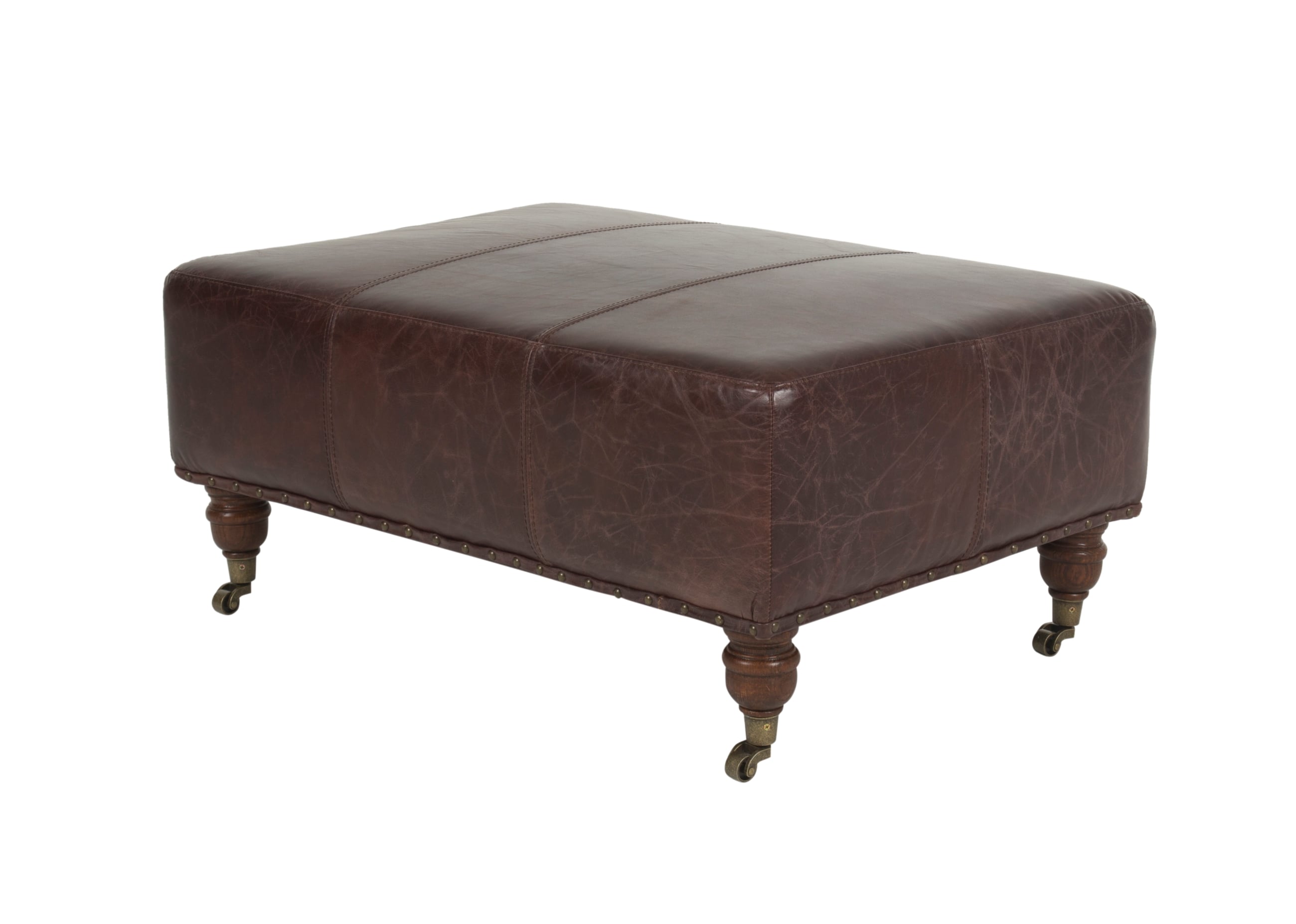 BALMORAL DERİ PUF BIKER TAN