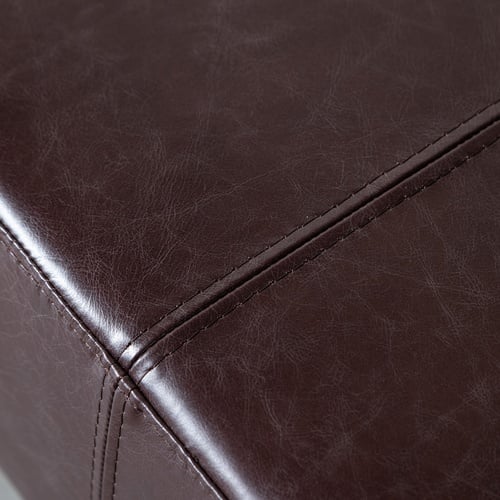 BALMORAL DERİ PUF BIKER TAN