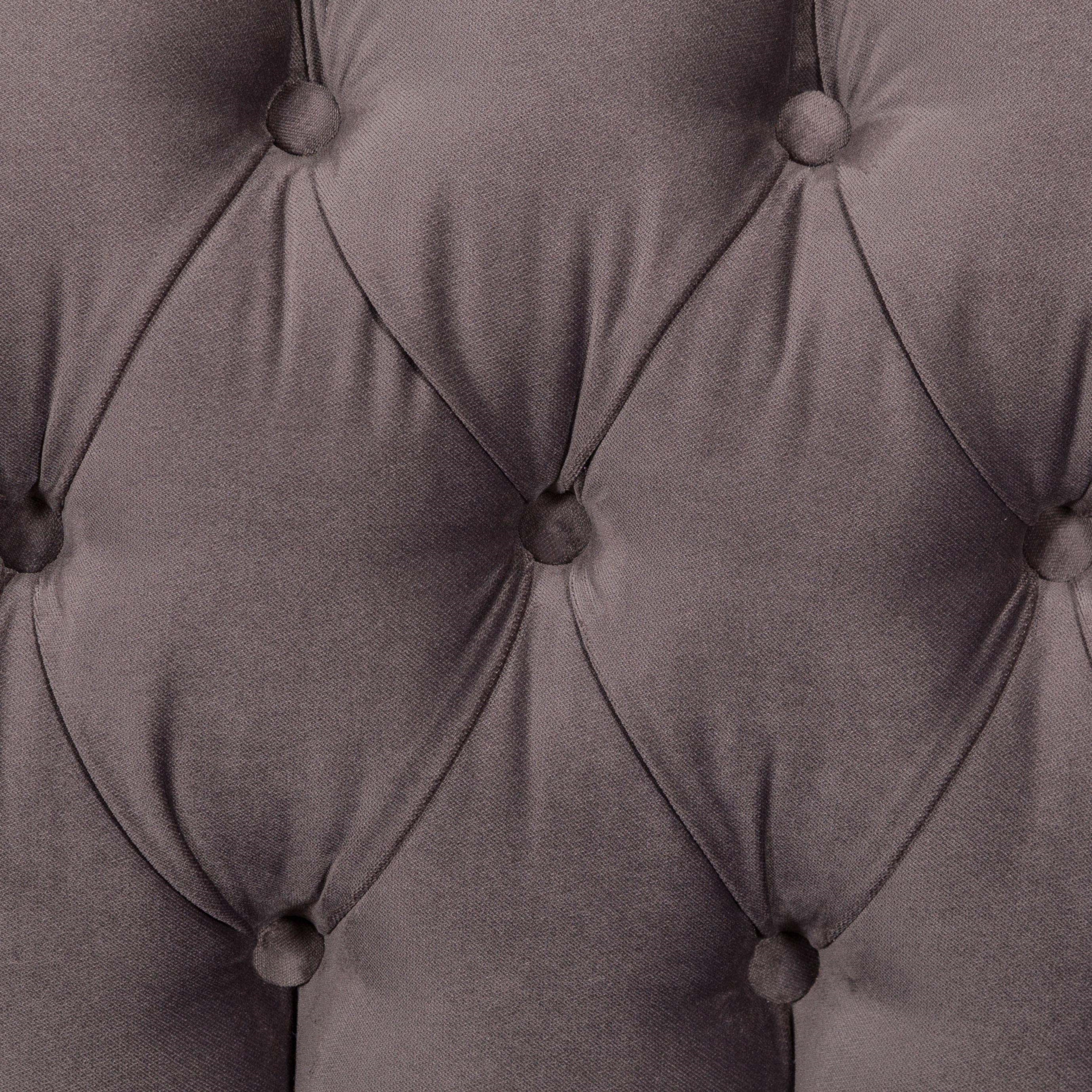 GRAHAM GRİ KADİFE ÜÇLÜ KOLTUK