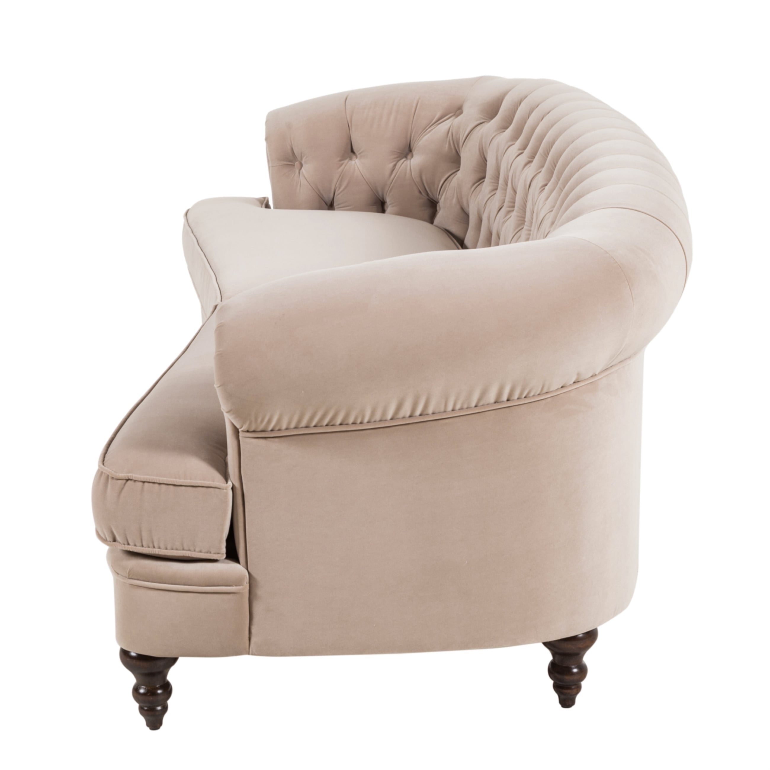 GRAHAM BEJ KADİFE ÜÇLÜ KOLTUK