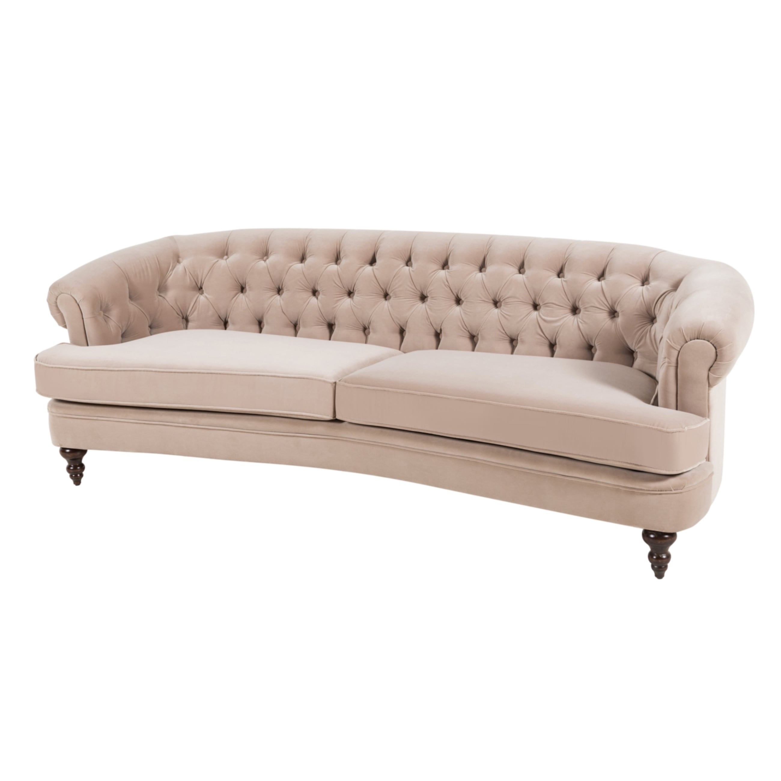 GRAHAM BEJ KADİFE ÜÇLÜ KOLTUK