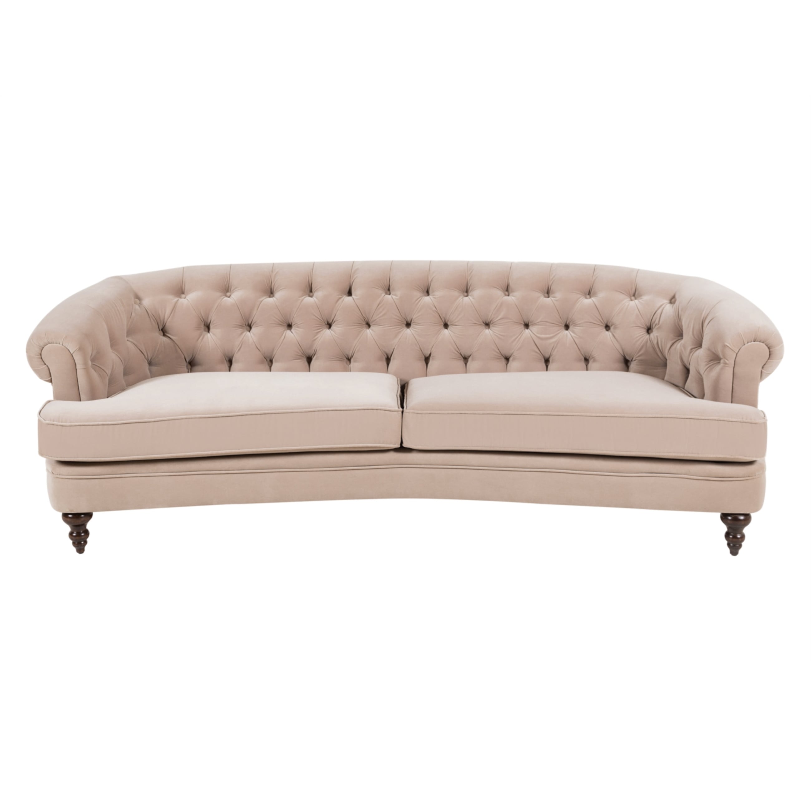 GRAHAM BEJ KADİFE ÜÇLÜ KOLTUK