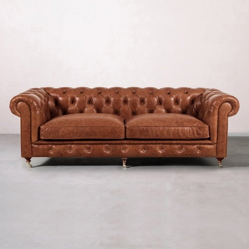 CHESTER ÜÇLÜ KOLTUK KAHVE