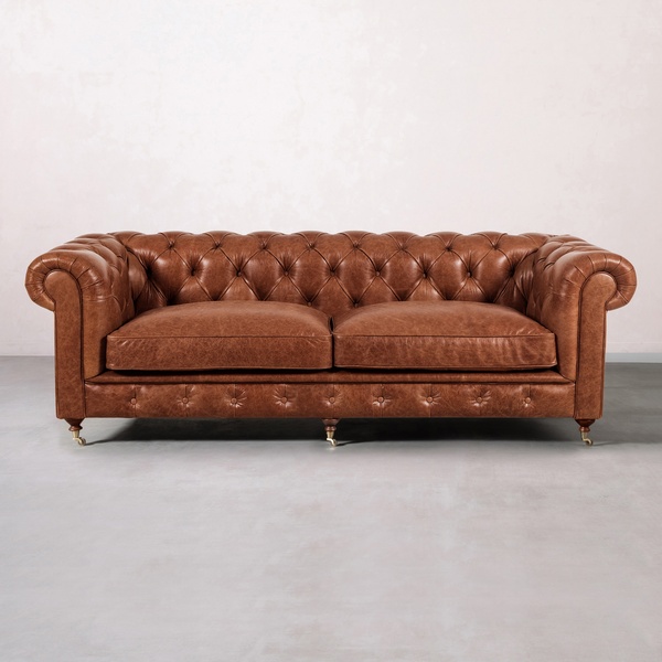 Mudo Concept  Chester Üçlü Koltuk Kahve