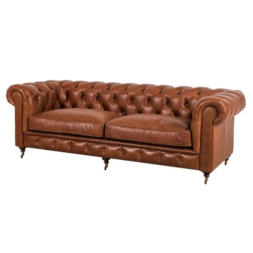 CHESTER ÜÇLÜ KOLTUK KAHVE