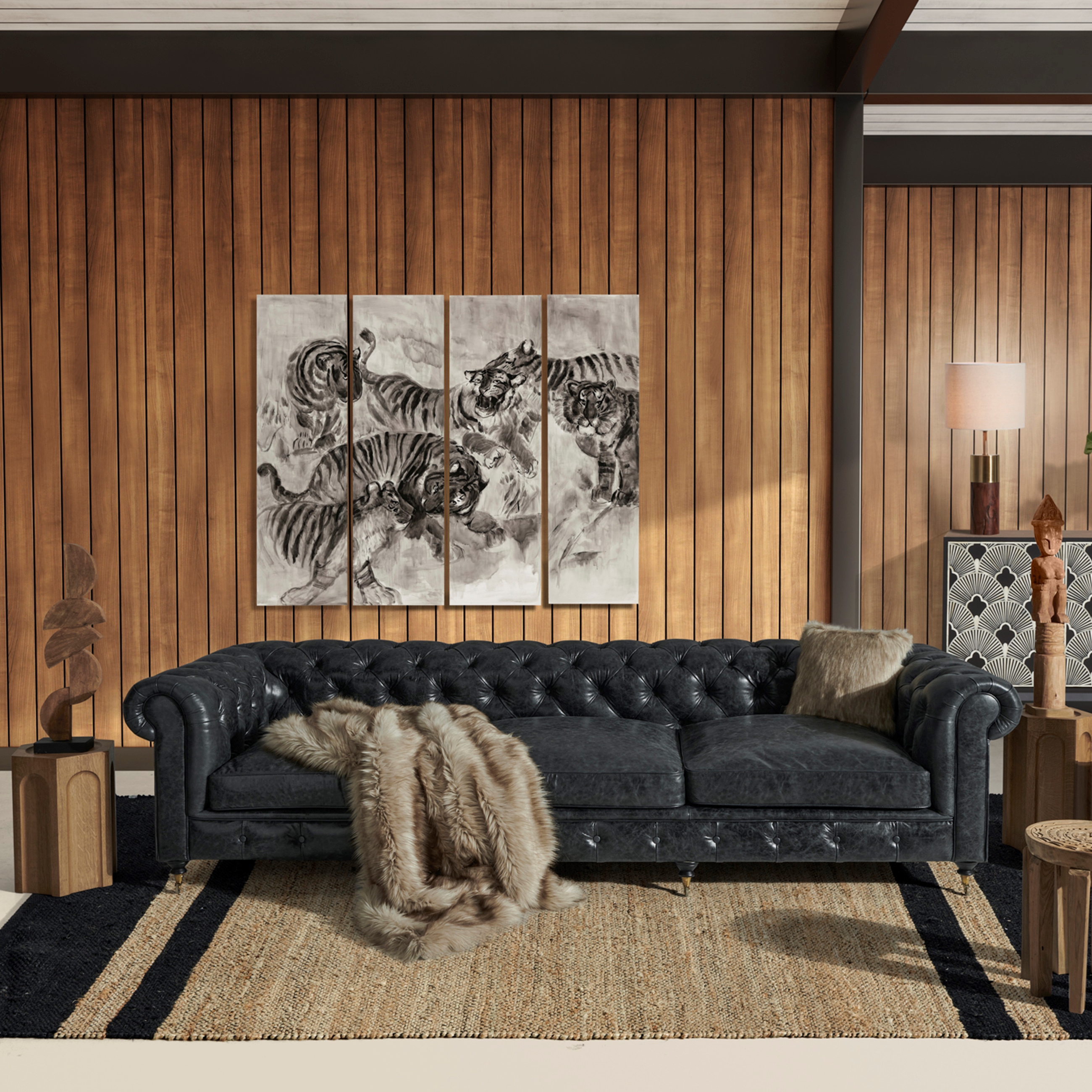 CHESTER DÖRTLÜ KOLTUK SİYAH