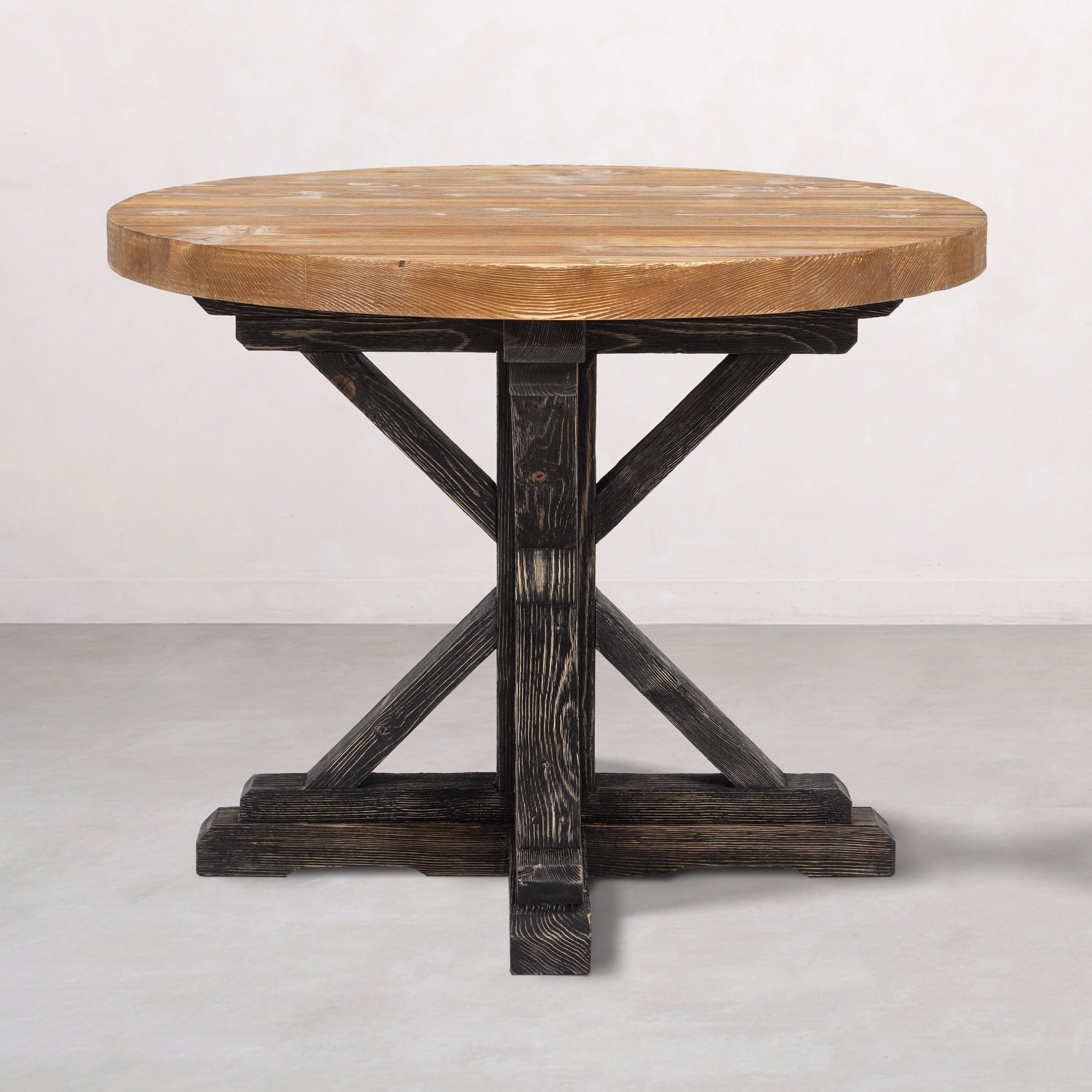 SIMONE MASİF AHŞAP YUVARLAK YEMEK MASASI LADİN