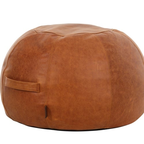 TABOO DERİ PUF KAHVE