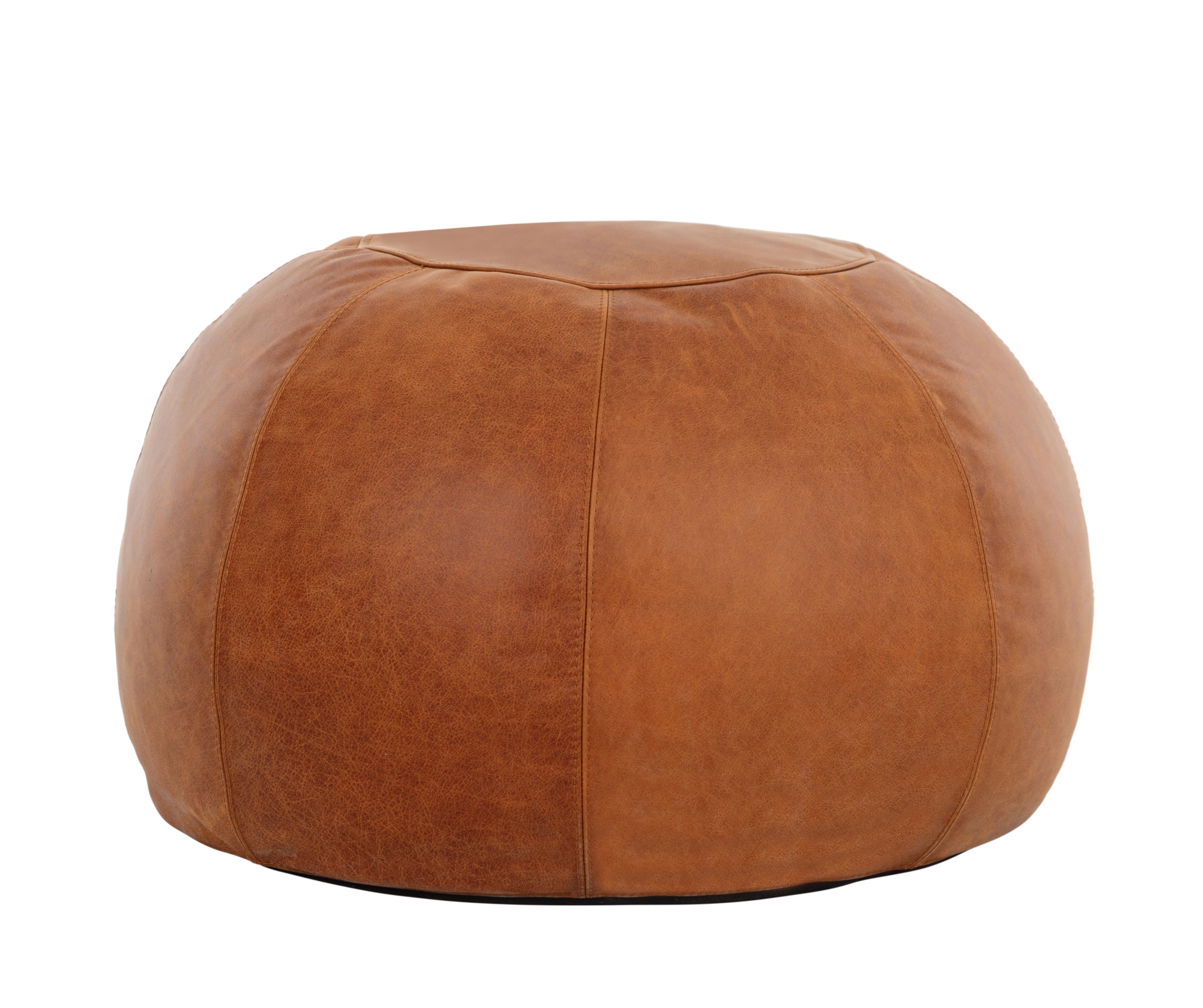 TABOO DERİ PUF KAHVE