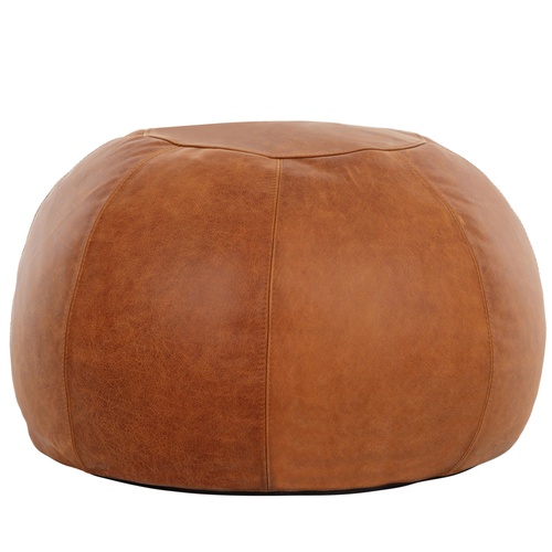 TABOO DERİ PUF KAHVE