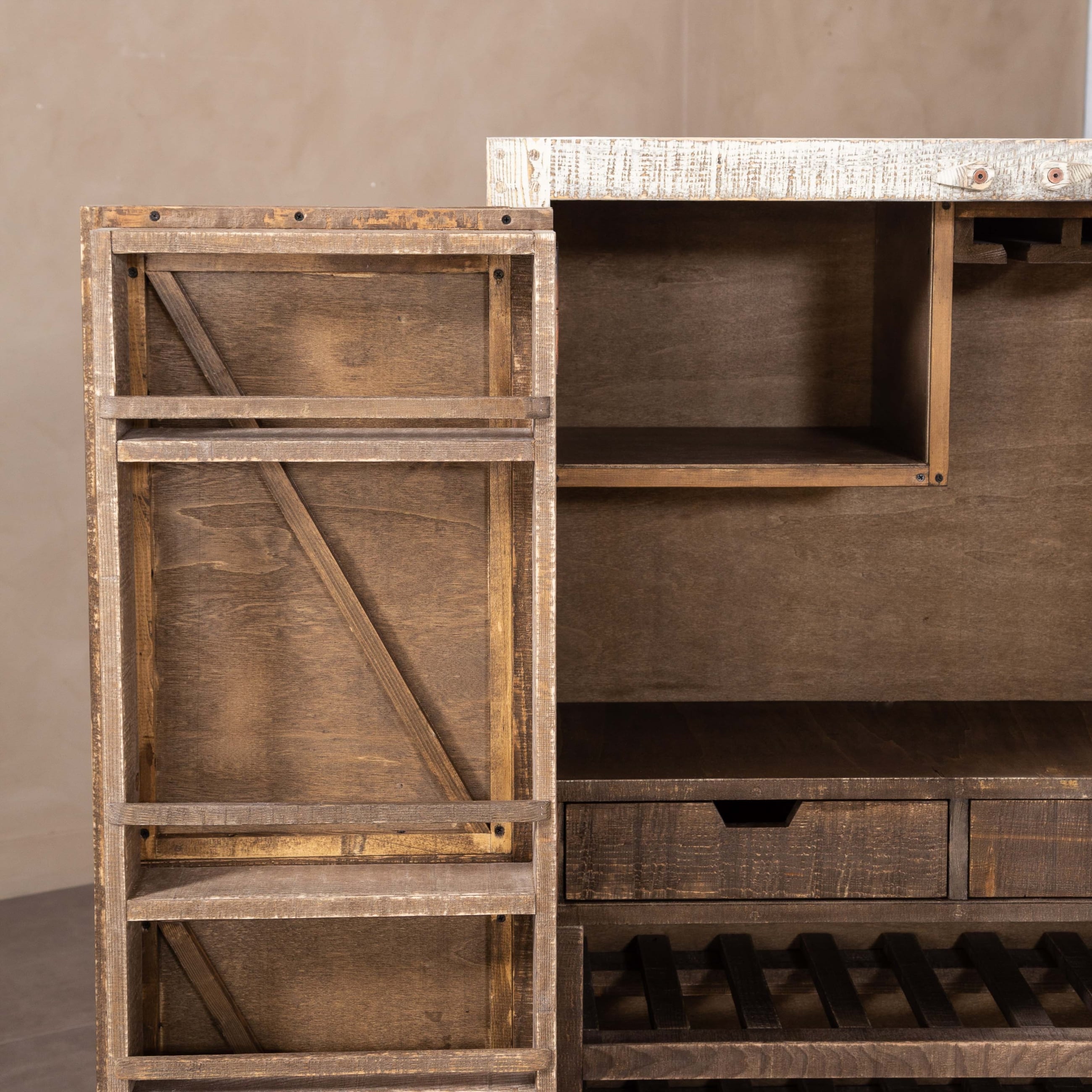 GOOSE MASİF AHŞAP BAR DOLABI