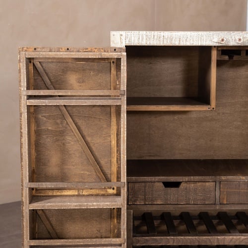  GOOSE MASİF AHŞAP BAR DOLABI