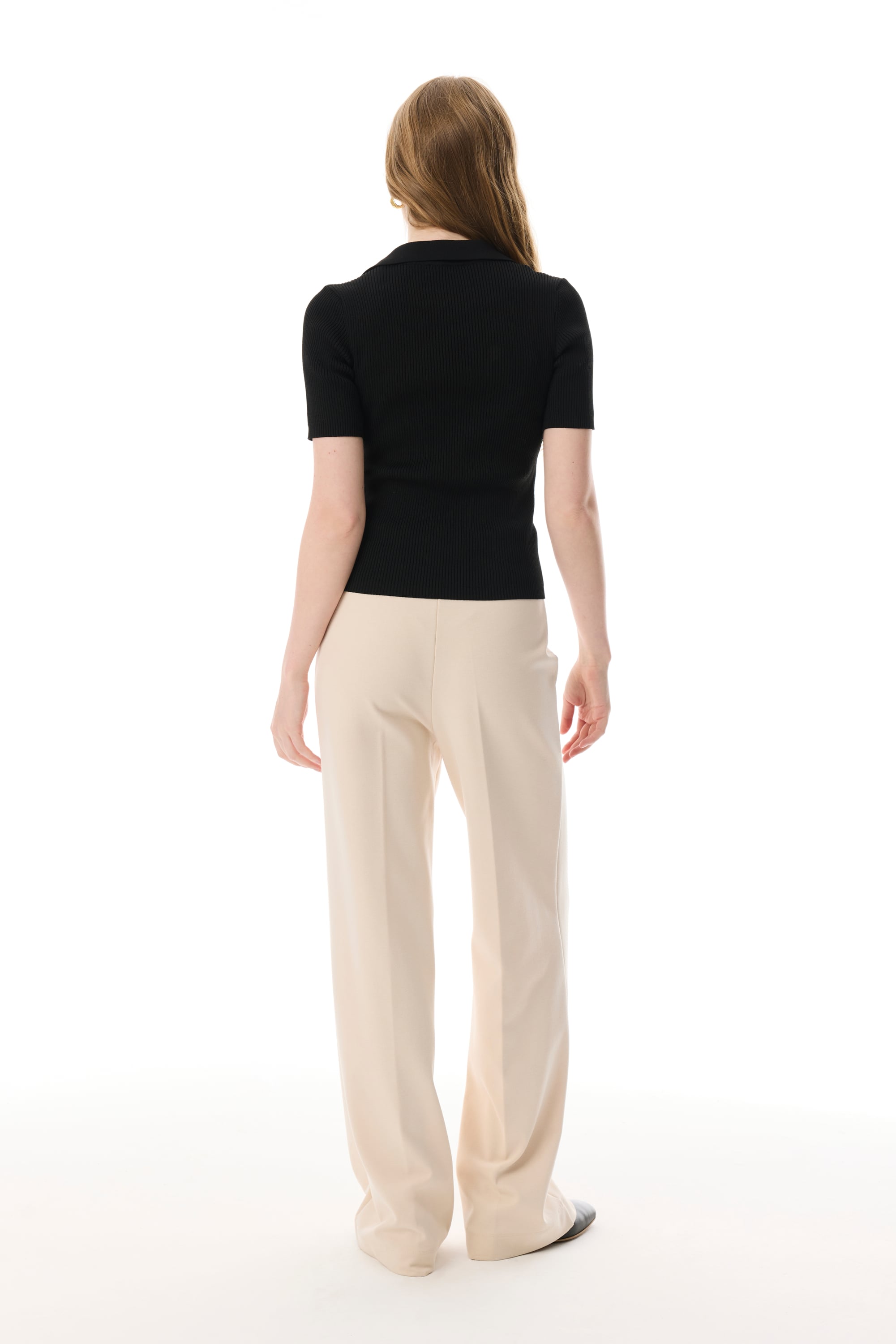 POLO YAKA FİTİLLİ KISA KOLLU KAZAK