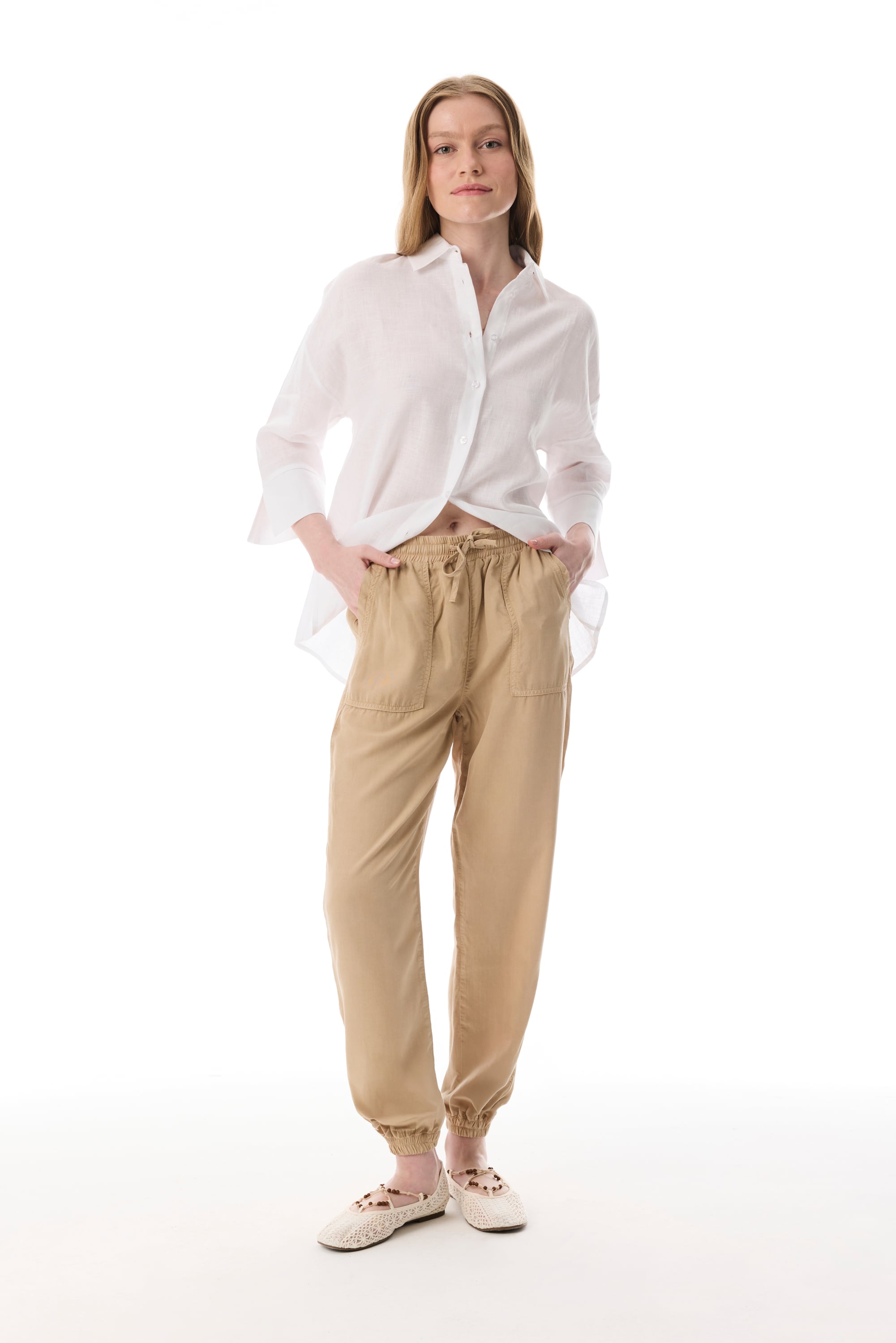 OVERSIZE 3/4 KOL KETEN GÖMLEK