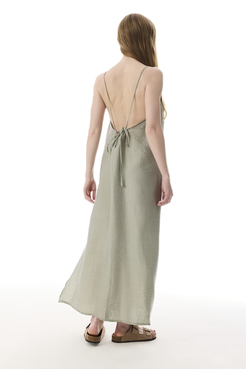  ASKILI KLOŞ MİDİ ELBİSE