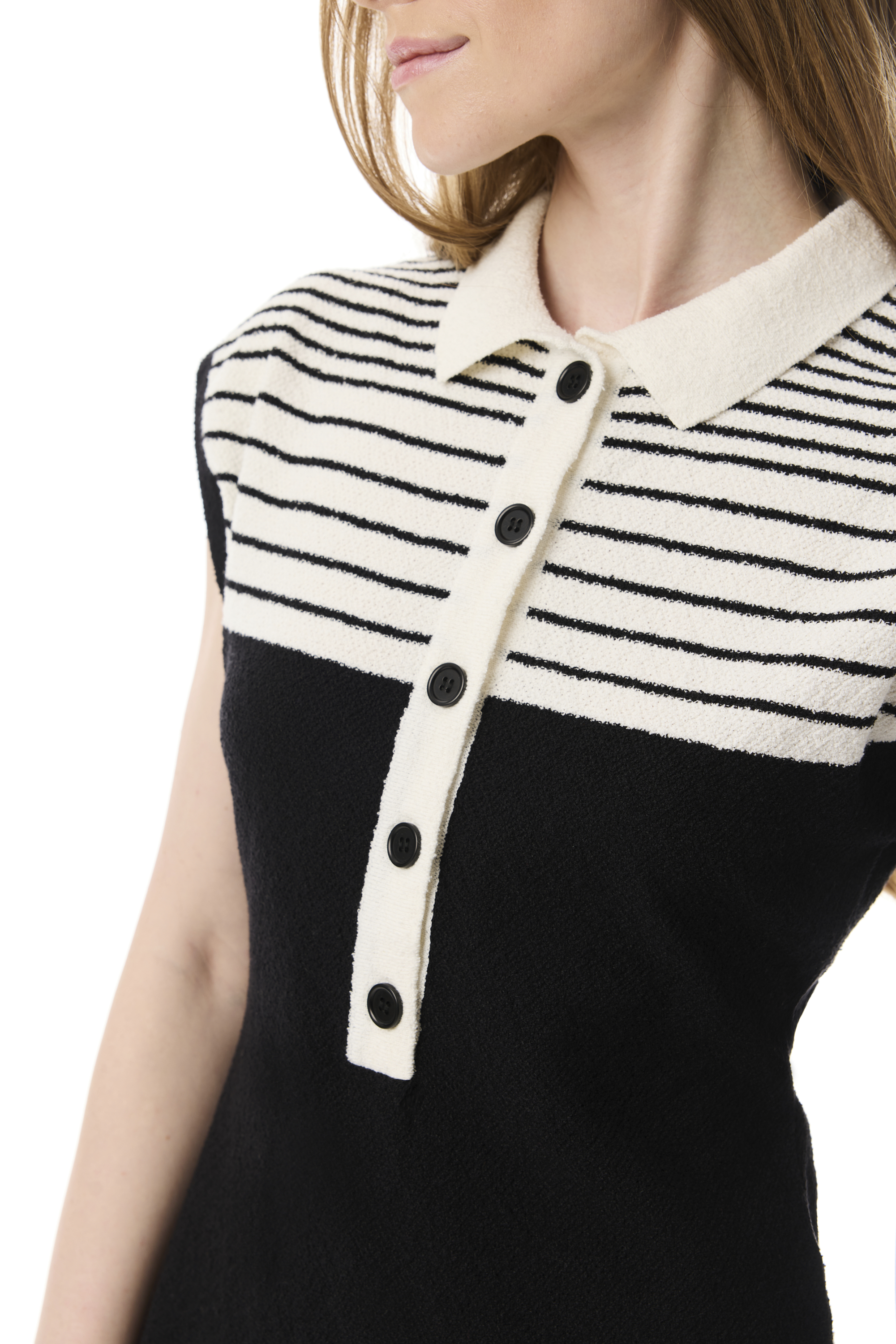 ÇİZGİLİ KISA KOLLU TRİKO MİNİ ELBİSE