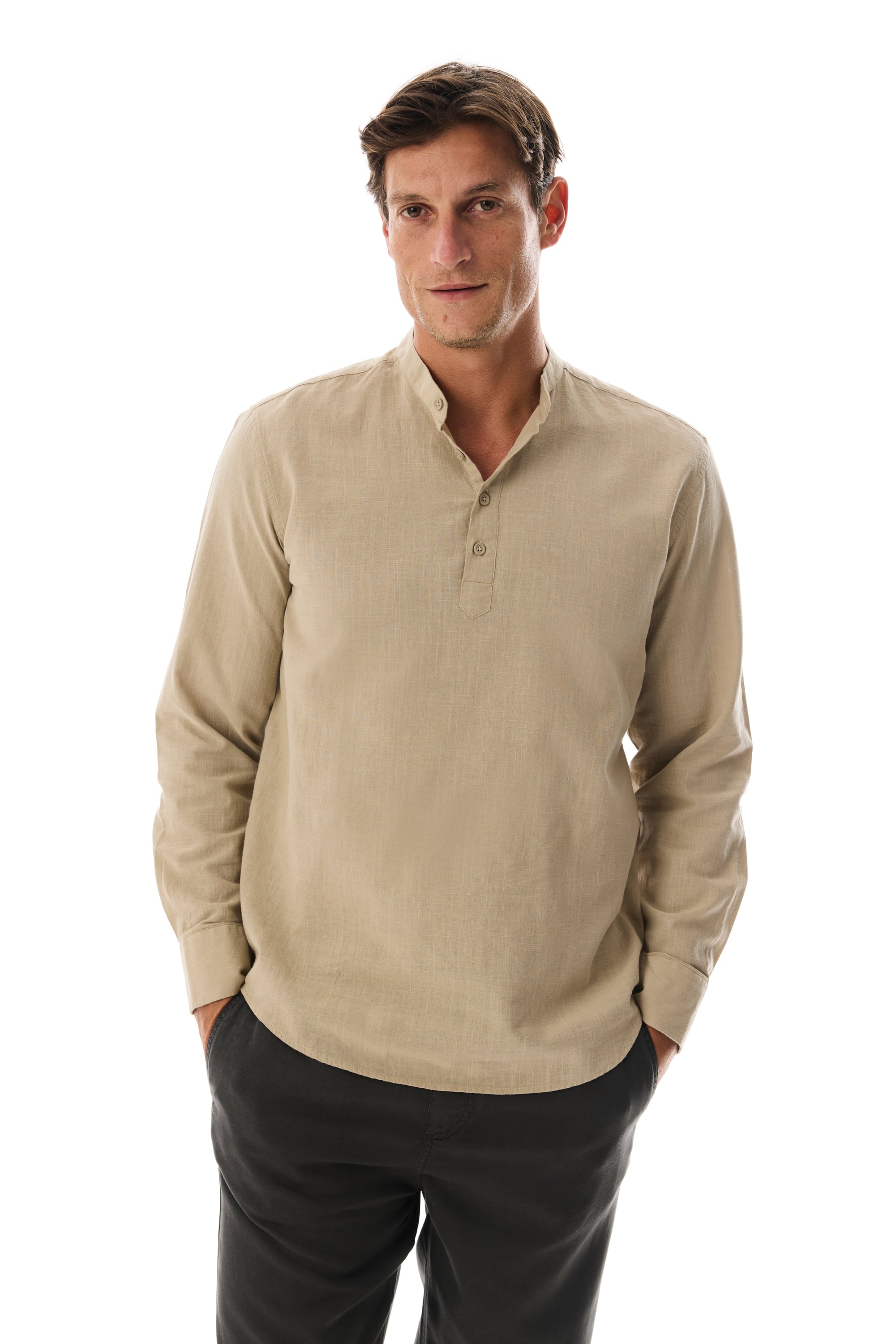 HAKİM YAKA CASUAL UZUN KOLLU GÖMLEK