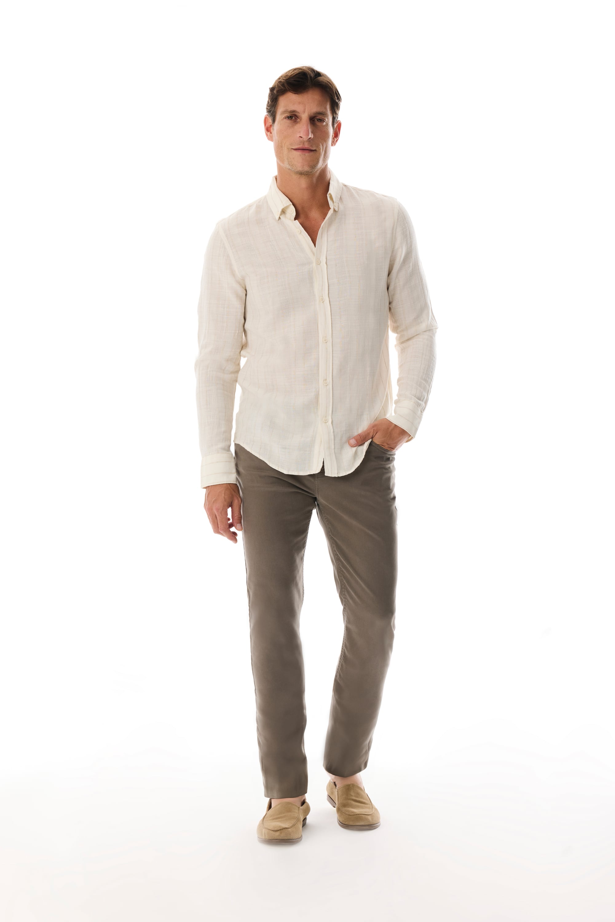 ÇİZGİLİ REGULAR FIT UZUN KOLLU GÖMLEK