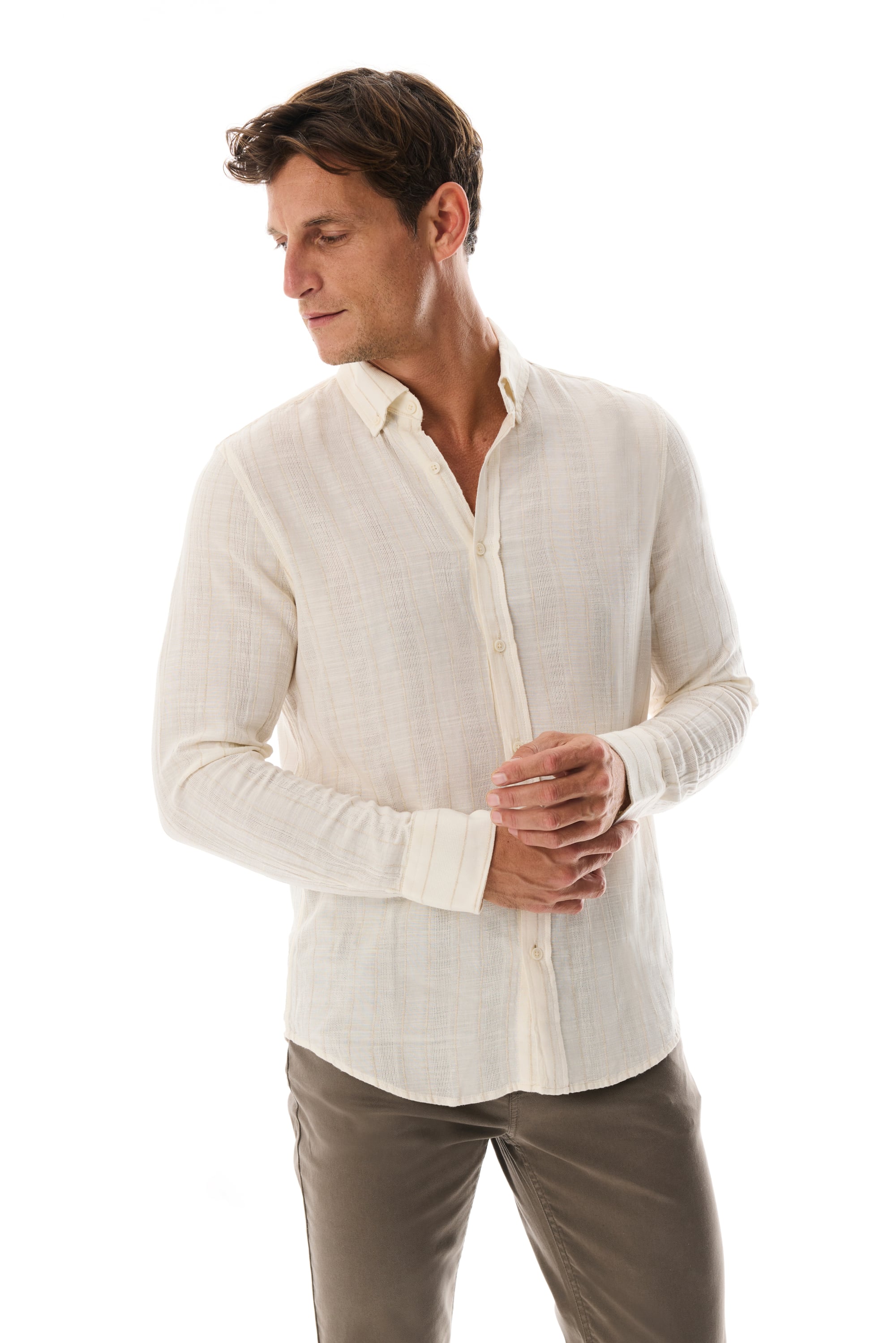 ÇİZGİLİ REGULAR FIT UZUN KOLLU GÖMLEK