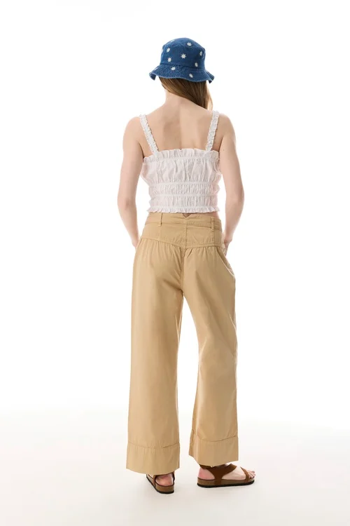 LOOSE FIT PİLE DETAYLI PANTOLON