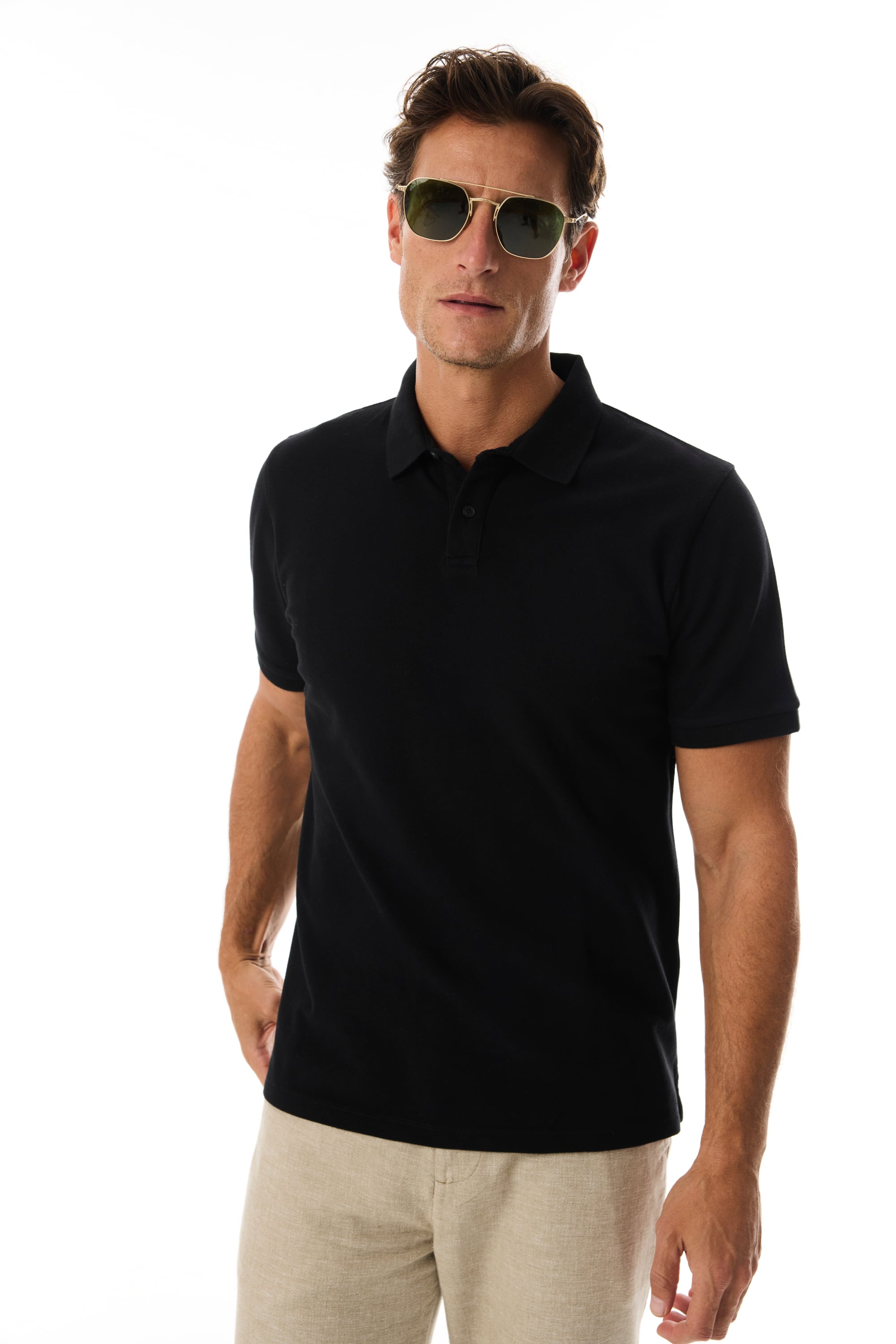 POLO YAKA KISA KOLLU T-SHIRT