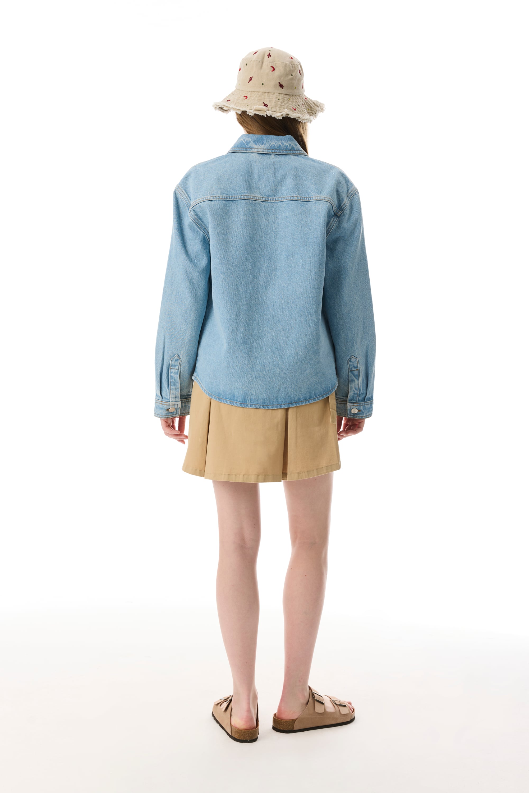 REGULAR FIT NAKIŞLI JEAN CEKET