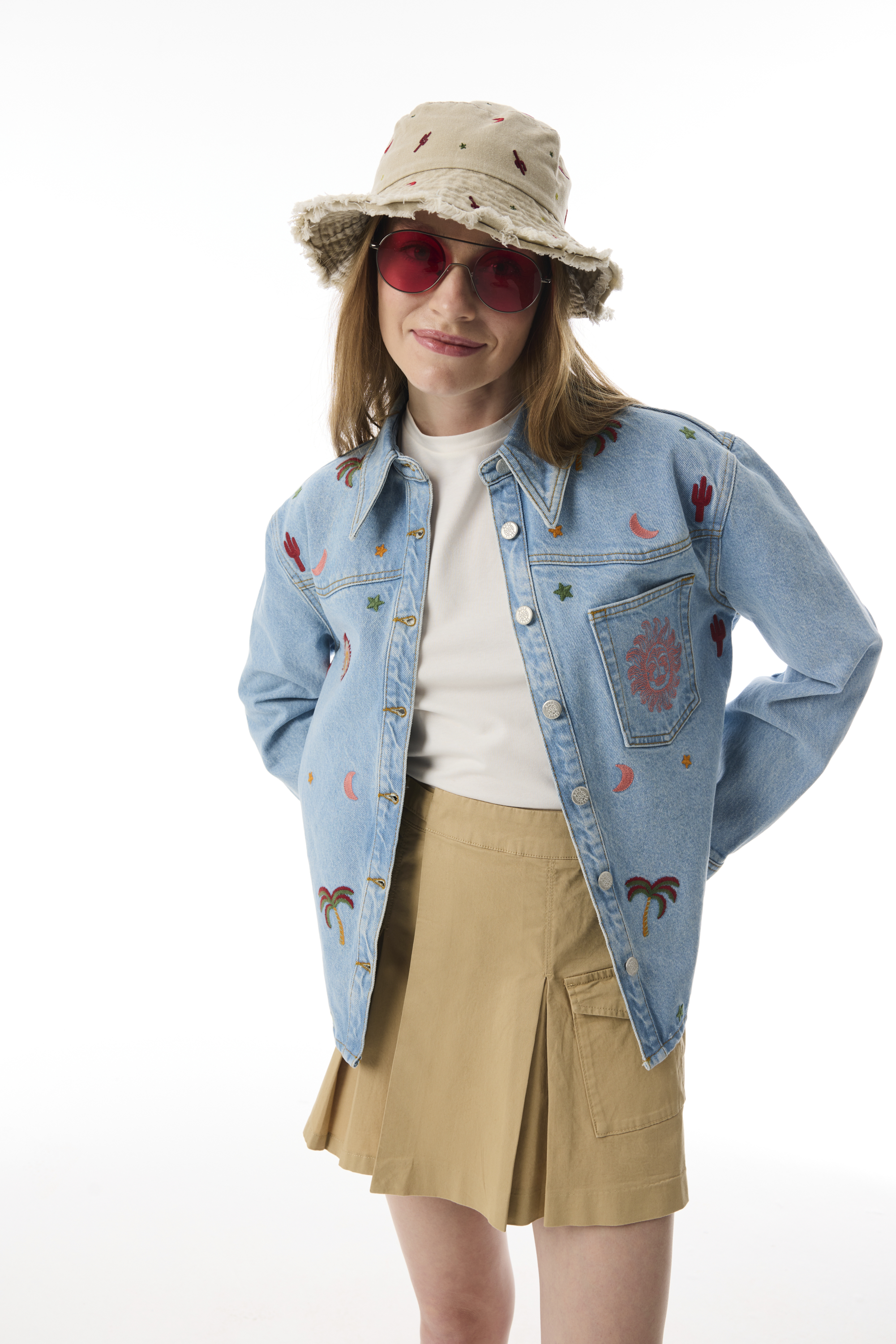 REGULAR FIT NAKIŞLI JEAN CEKET