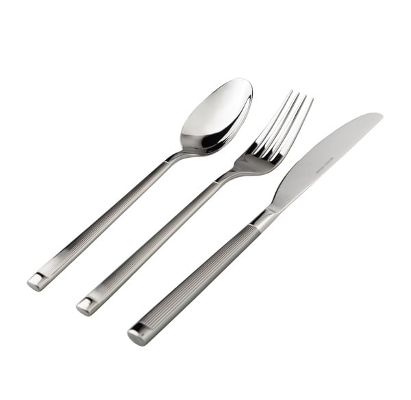 Mudo Home Elegant Line 18 Parça Çatal Kaşik Biçak Takimi Parlak Metal Renksiz