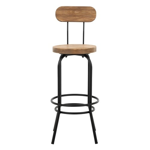  JESS MASİF AHŞAP BAR SANDALYESİ NATUREL