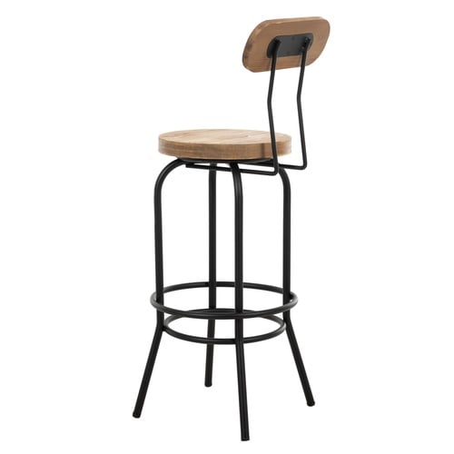  JESS MASİF AHŞAP BAR SANDALYESİ NATUREL