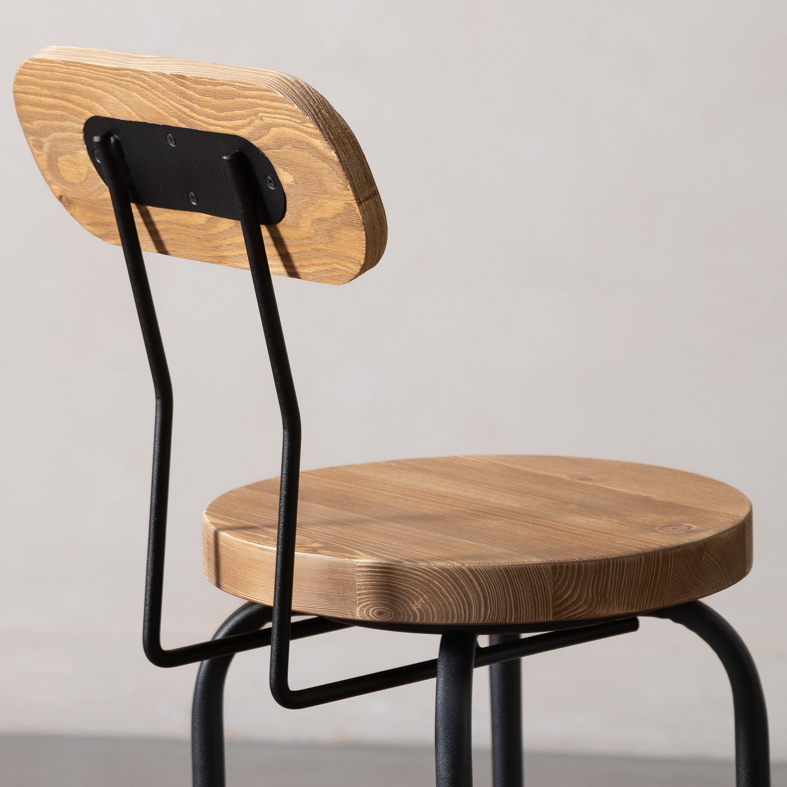 JESS MASİF AHŞAP BAR SANDALYESİ NATUREL