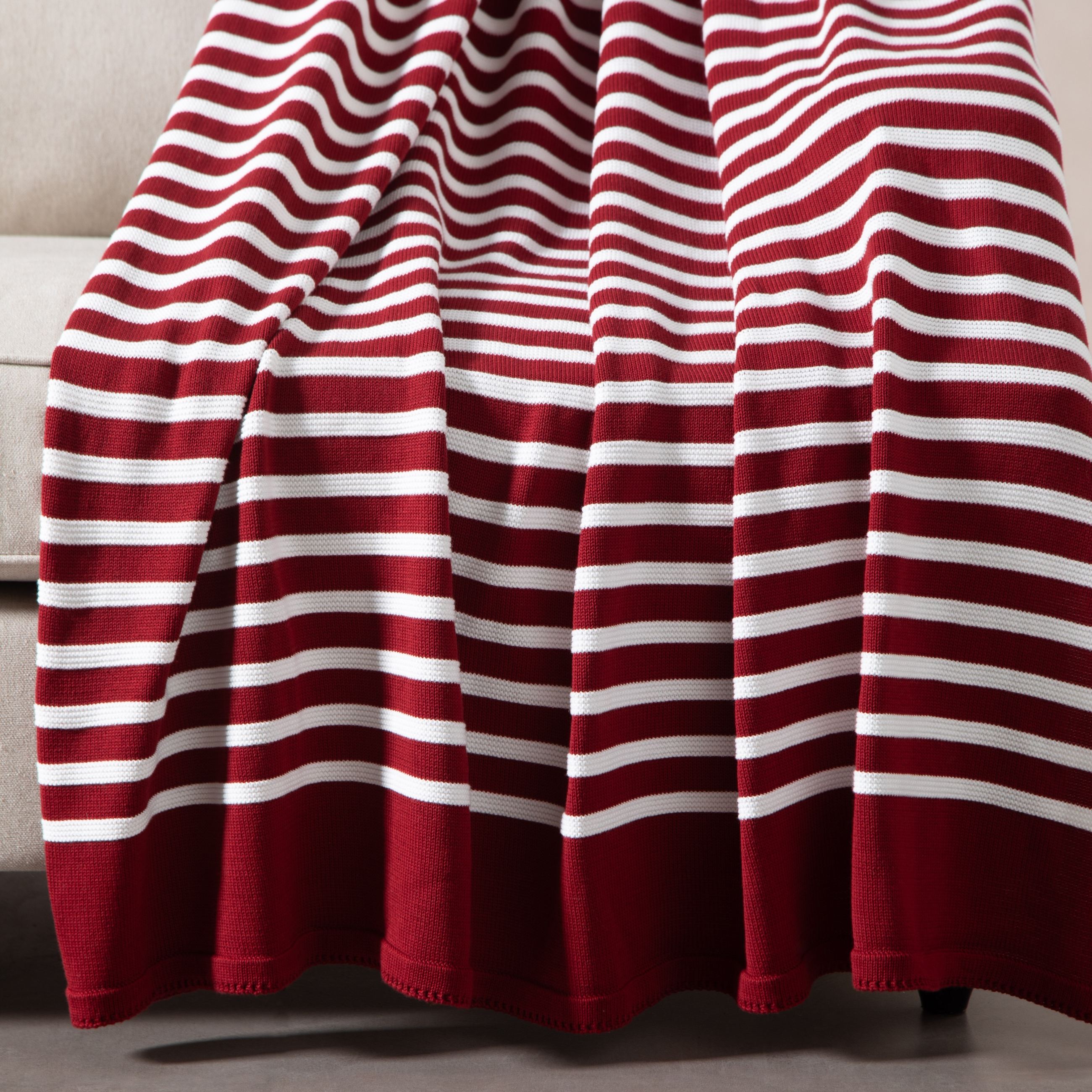 RITA DİZ ÜSTÜ BATTANİYE KIRMIZI BEYAZ 130X170