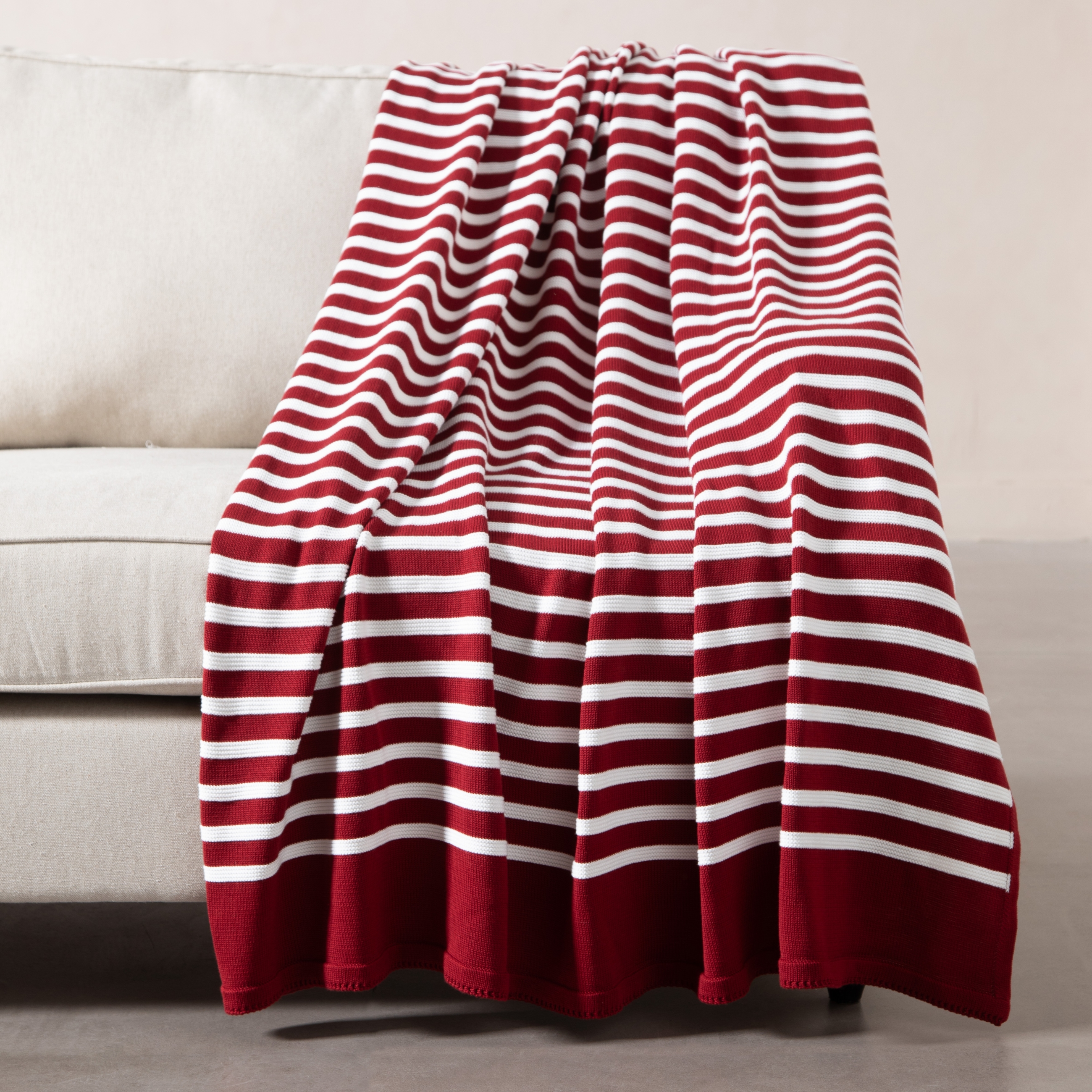 RITA DİZ ÜSTÜ BATTANİYE KIRMIZI BEYAZ 130X170