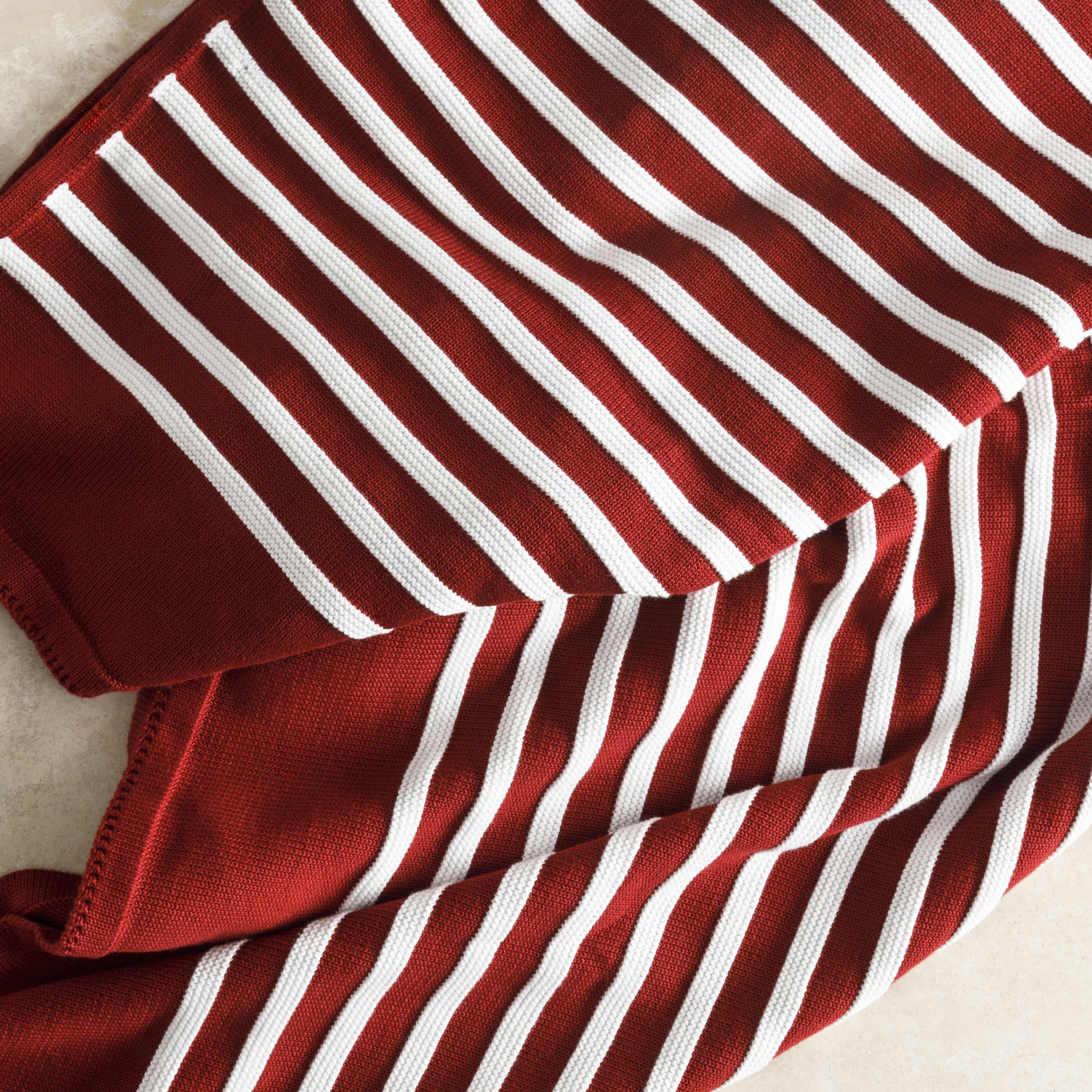 RITA DİZ ÜSTÜ BATTANİYE KIRMIZI BEYAZ 130X170