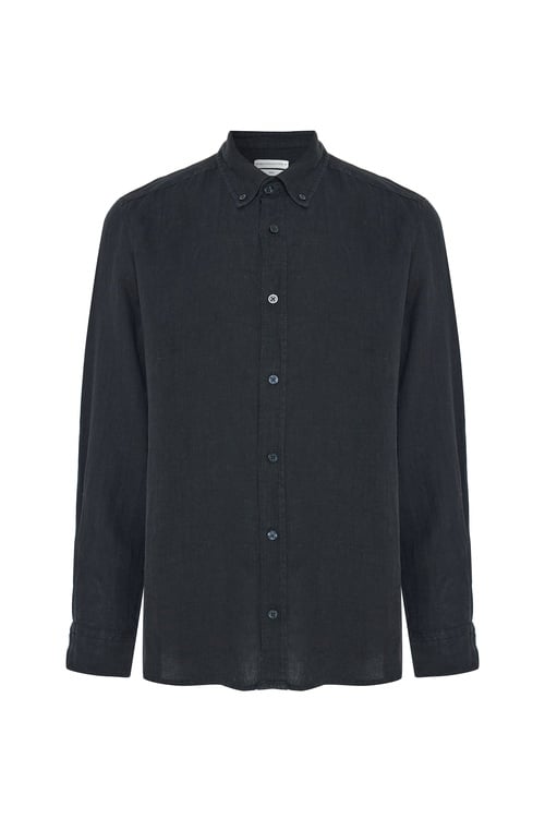  SLIM FIT UZUN KOLLU KETEN GÖMLEK