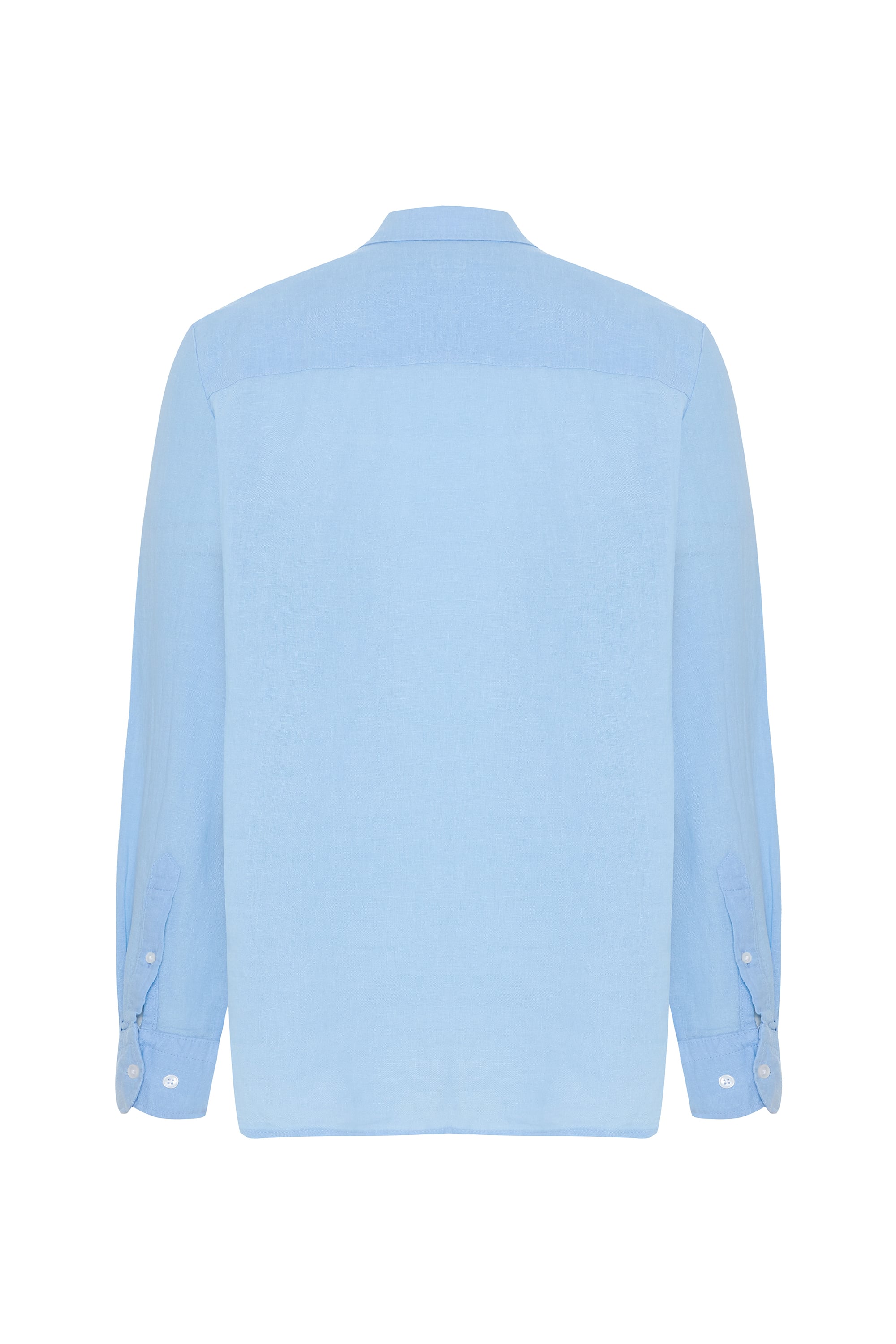 REGULAR FIT UZUN KOLLU KETEN GÖMLEK